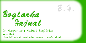 boglarka hajnal business card